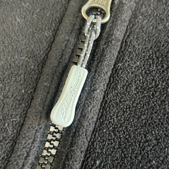 Eddie Bauer Black Sherpa Fleece Full Zip Jacket Size S - Picture 10 of 10